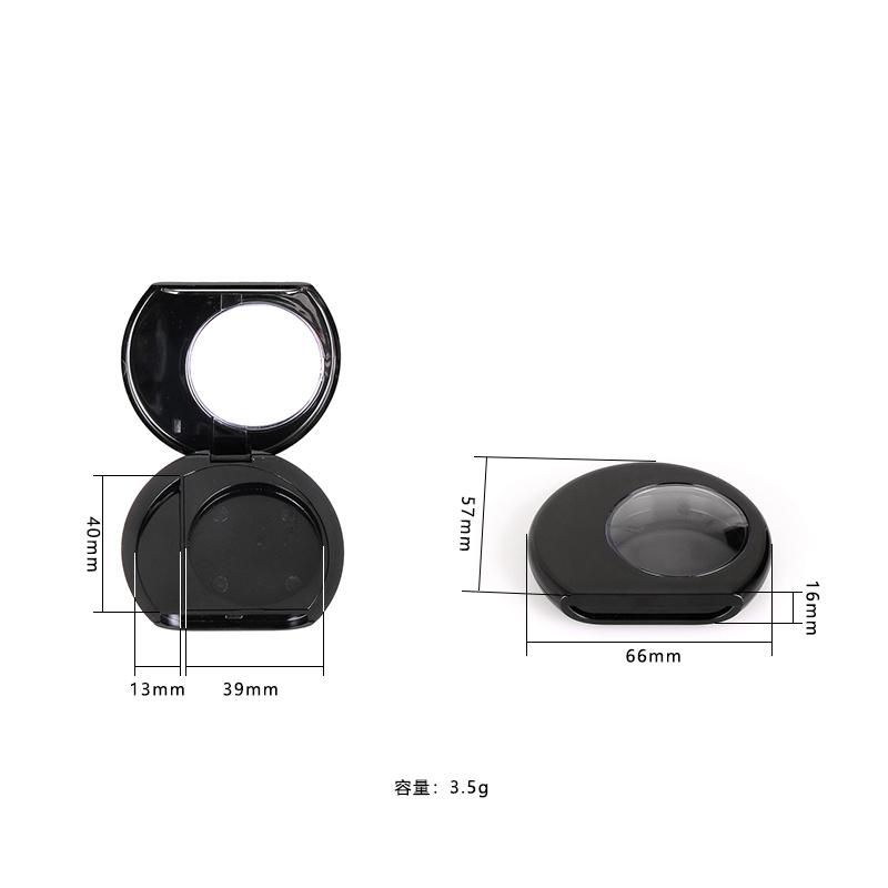 Professional Unique Shape Cosmetic Packaging Eye Shadow Case Compact Powder Case for Makeup