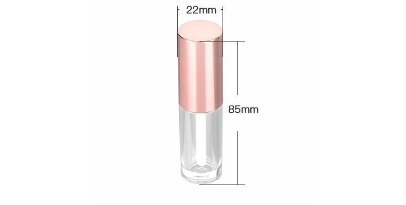 High Quality Hot Sale Rose Gold Small Cute Glitter Lip Gloss Packaging Empty Rose Gold Lip Gloss Tubes