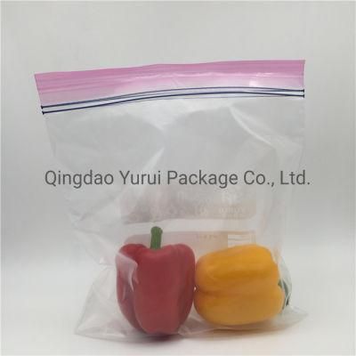 Custom Printed LDPE Food Grade Freezer BPA Free Double Zipper Reclosable Bag