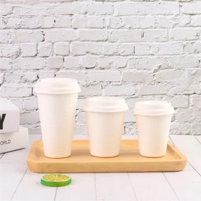 5% off Biodegradable/Compostable/Disposable Sugarcane/ Bagasse Coffee Cup with Sugarcane Lid 8/12/16oz