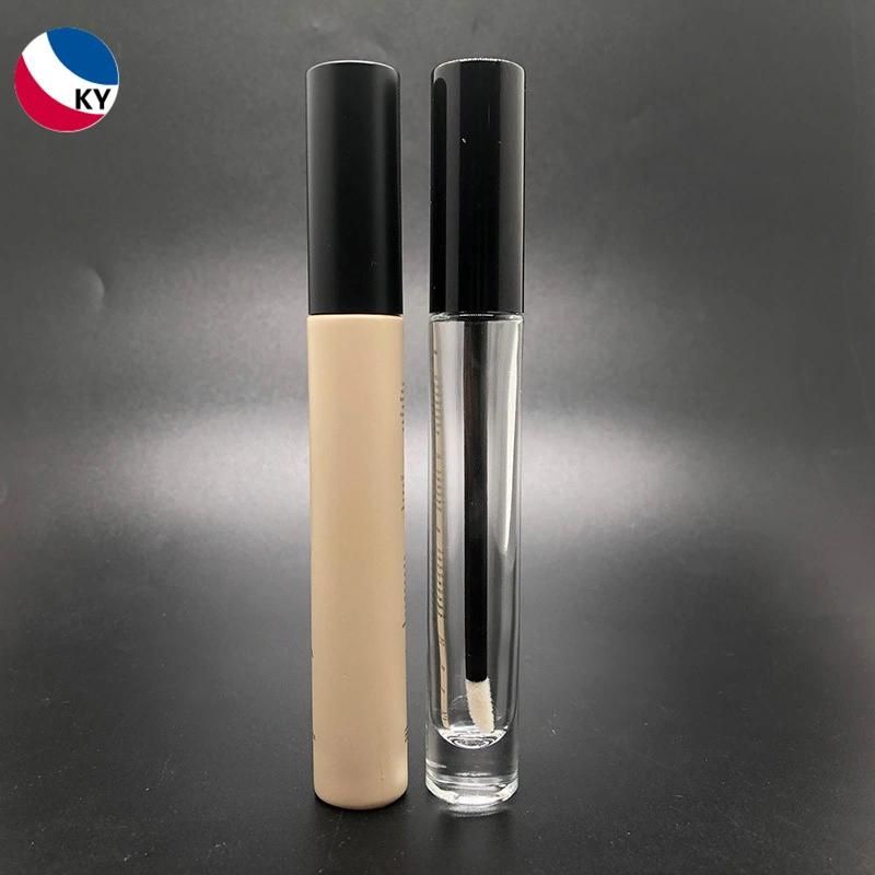 Wholesale Eyeliner Mascara Empty Round Lipstick Container Glass 10ml Cosmetic Lip Gloss Tubes