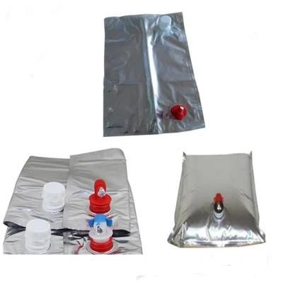 Factory Direct Supply Transparent Bib Empty Bag in Box Laminated Material Flexo Printing Surface Handling Spout Pouch with Spout