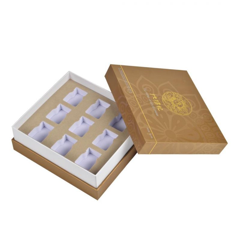 Custom Paper Skin Care Hard Cardboard Packaging Full Set Box Paper Gift Packing Golden Hot Stamping Printing Gift Box