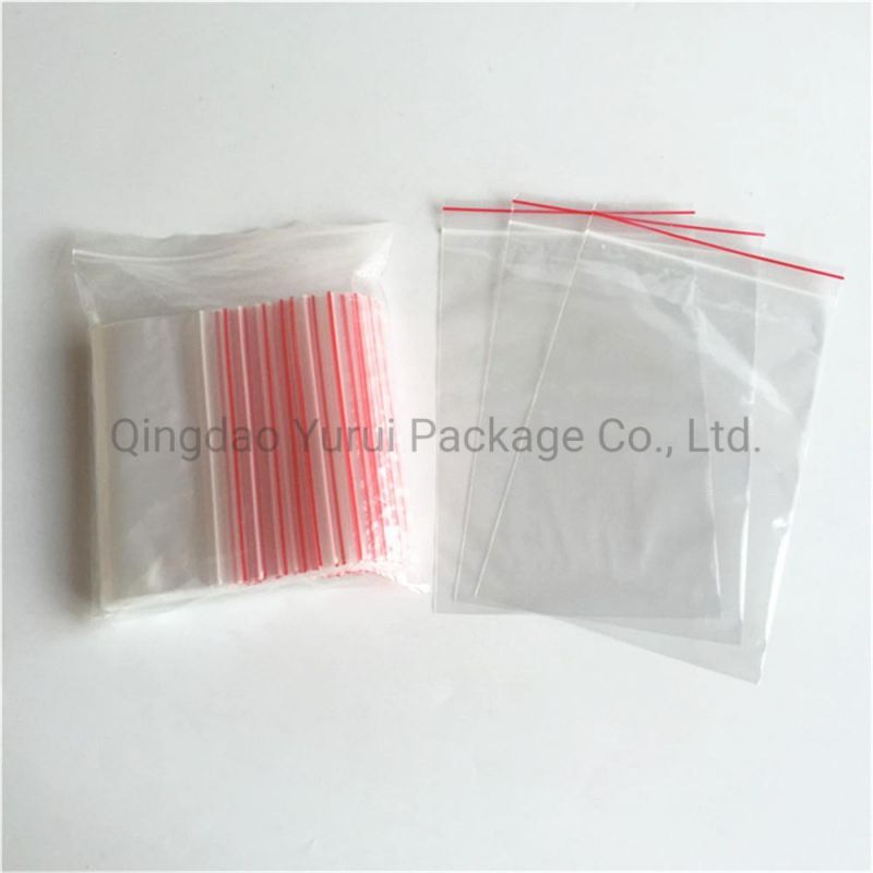 Food Grade Grip Self Press LDPE PE Plastic Clear Reclosable Ziplock Zip Lock Bags