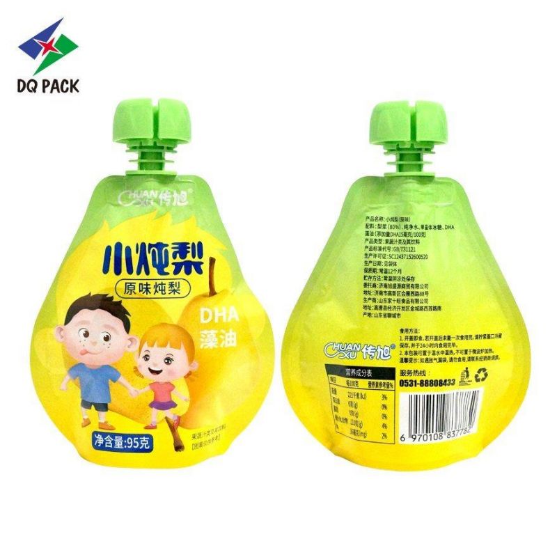 Customized Logo 8.6 Murshroom Cap Beverage Jelly Juice Packaging Spout Pouch Stand up Pouch with Spout