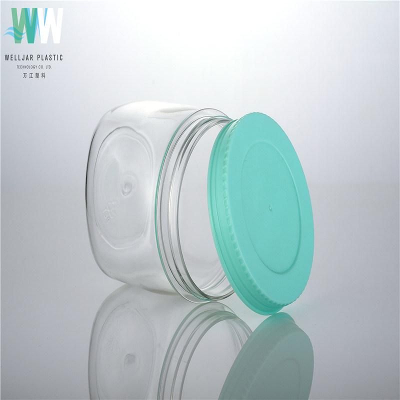 Cosmetic Jar 330ml Pet Plastic Jar with Cap