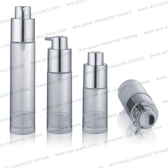 Factory Price White Round Acrylic Airless Pump Cosmetic Bottle 20ml 30ml 50ml