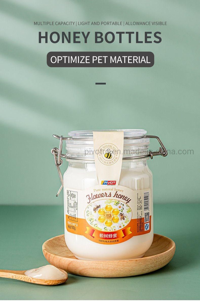 250g Pet Honey Bottle with Steel Wire Clasp Handle for Honey Packing