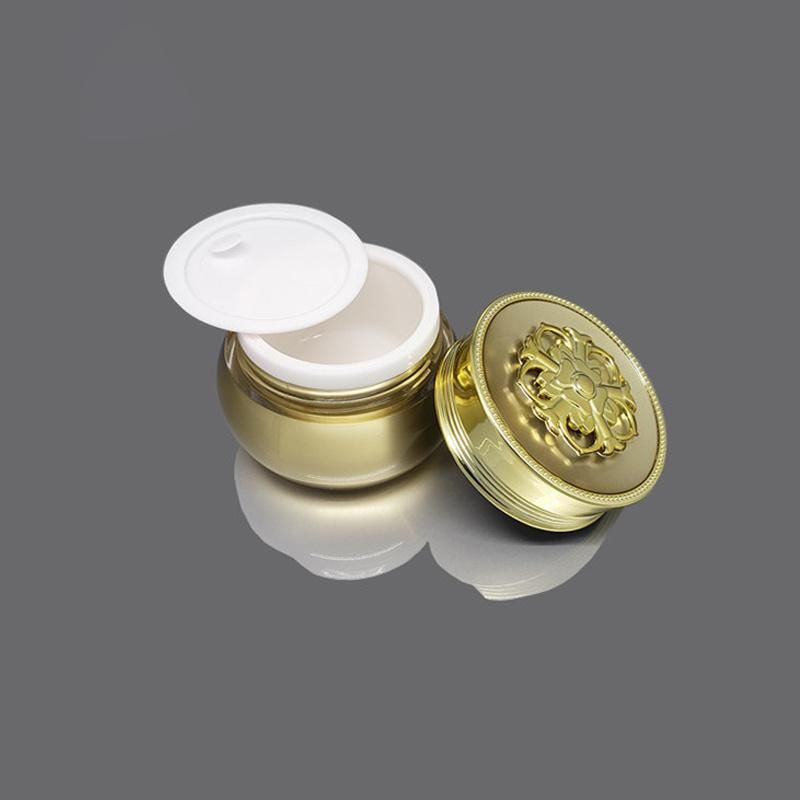 High Quality 15g 20g 30g Gold Silver Empty Luxury Skin Care Packaging Set Acrylic Cosmetic Containers Jar