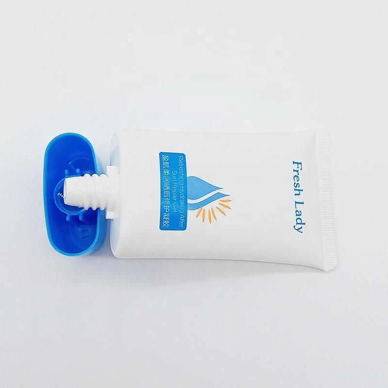 Cosmetic Squeeze Tube Plastic Tube with Oval Flat Screw Cap