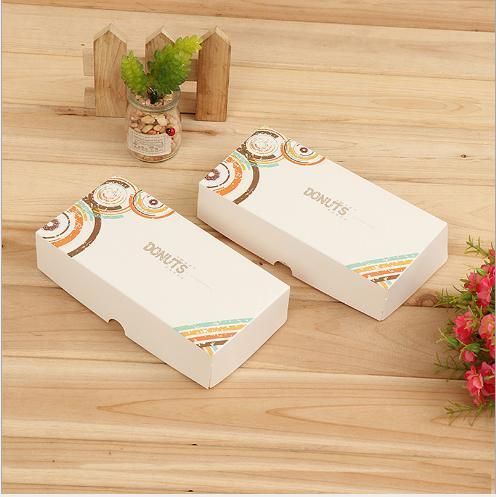 Wholesale Customized Color Printing Thickened 1/2/3/4/9 Single Donut Packaging Box Carton Disposable Blank Pastry Baking Packing