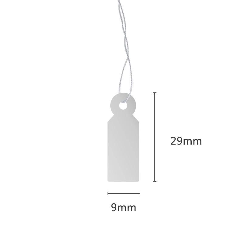 Plastic PVC Jewelry Price Label Tags with String (FP100-12)