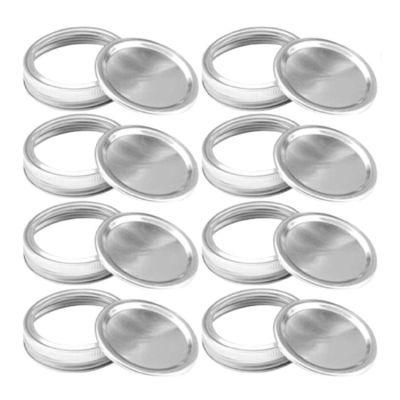 Canning Lids Bands for Regular Mouth Mason Jars Leakproof Storage Can Covers Caps Rings Disc with Silicone Seals