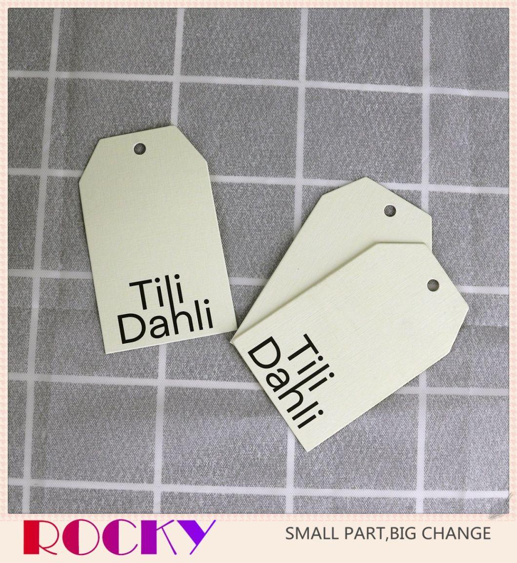 Paper Cardboard Hang Tags Labels OEM Design Custom Printed Logo Vintage Luxury Hangtags for Clothes