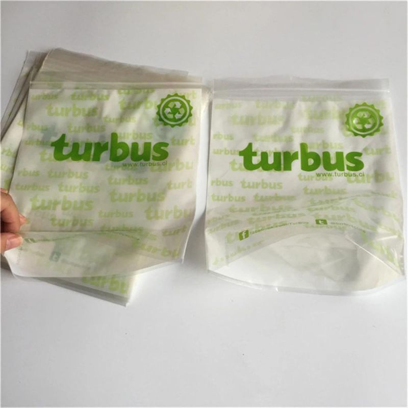 Clear Poly Custom Printed Resealable Stand up Zip Lock Pouch