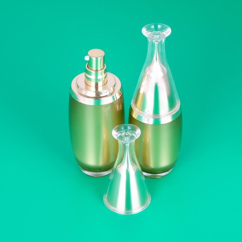 High-Grade Luxury Unique 50ml 100ml Cosmetic Acrylic Bottle Plastic Cream Bottle for Cosmetic Packaging