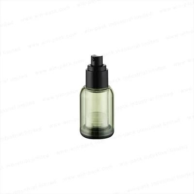 Win-Pack Transparent Green Color Airless Lotion Pump Bottle with Double Wall