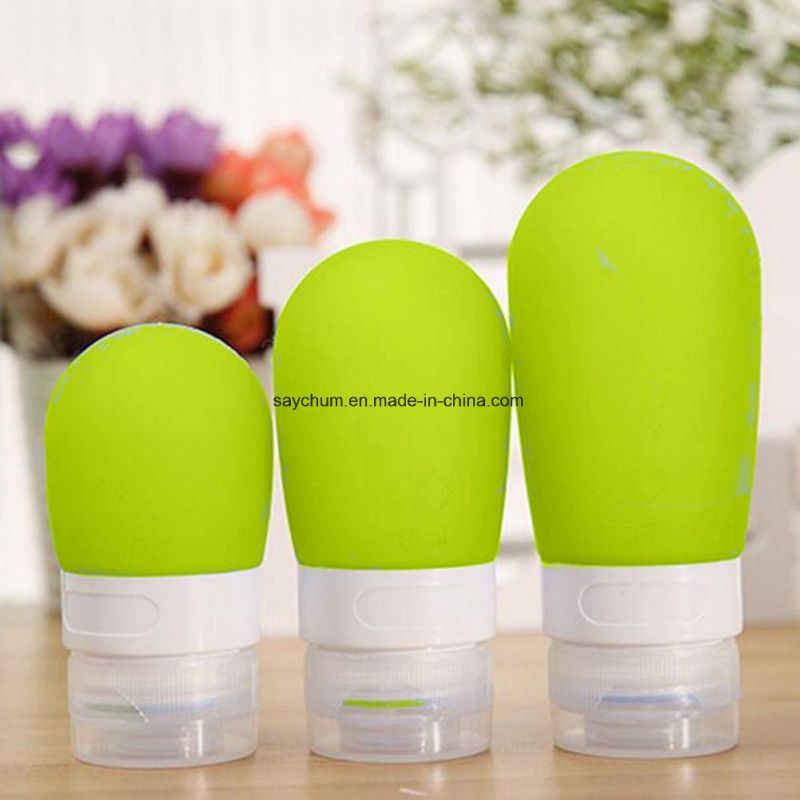 Custom Empty Silicone Travel Packing Press Bottle for Lotion Shampoo Bath Cont