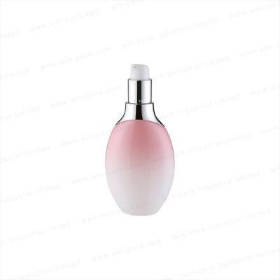 Unique Deign Gradient Pink Glass Lotion Bottle for Cosmetic Packing in Factory Price