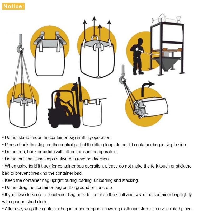 UV Treated 500kg 1 Ton 2 Ton Soft Container Big Bag