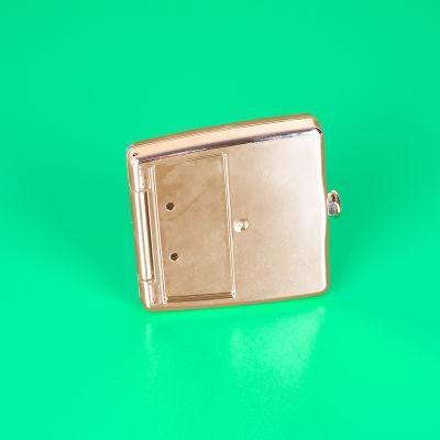 Low MOQ Luxury Golden Empty Square Compact Powder Case for Compact Packaging