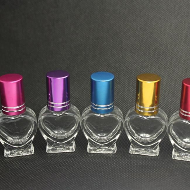 10ml Heart Shape Roll on Bottle for Perfume with Aluminum Cap