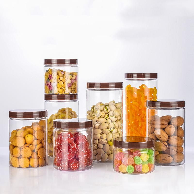 100ml-500ml Transparent Pet Plastic Food Jars