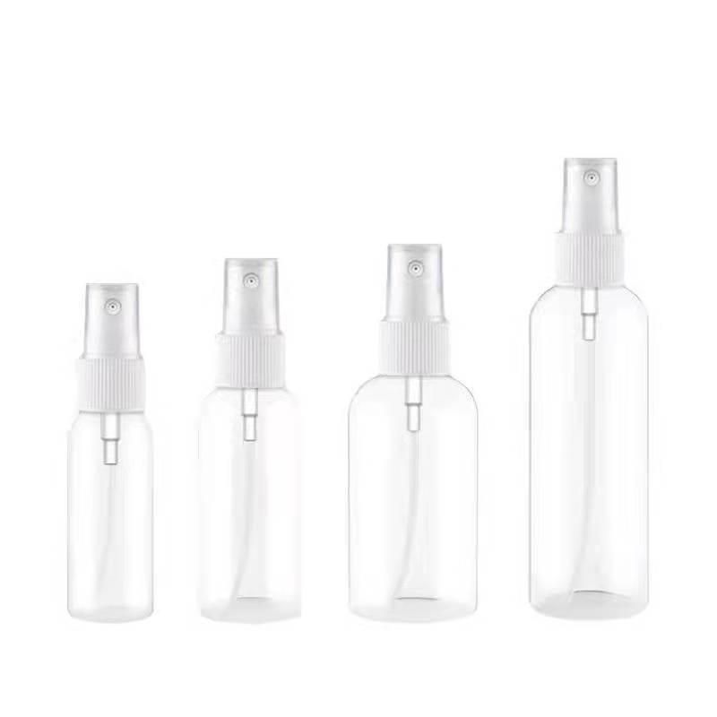 18/400 China Plastic Pet Transparent Packing Water Perfume Cosmetic Medicine Bottle with Sprayer or Cap