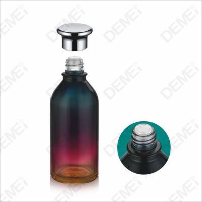 40ml 100ml 120ml 150ml Custom Gradient Red Color Cosmetic Bottle with Silver Cap for Face Care