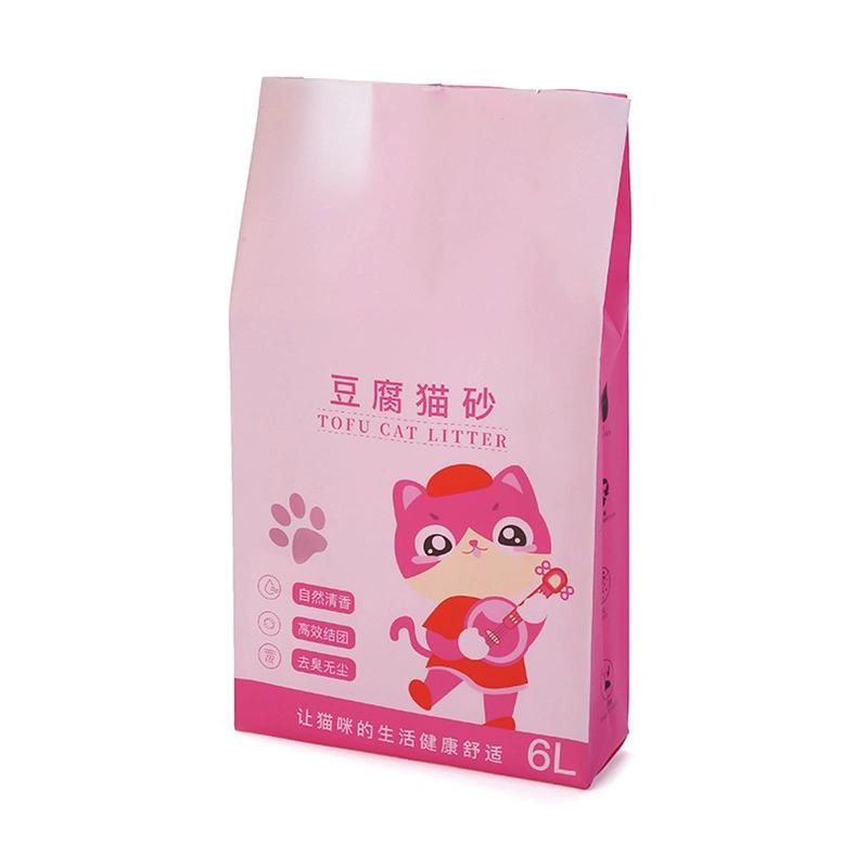 Eco-Friendly Tofu Cat Litter 5kg 10kg Plastic Polyethylene Packaging Bag with Design Printing