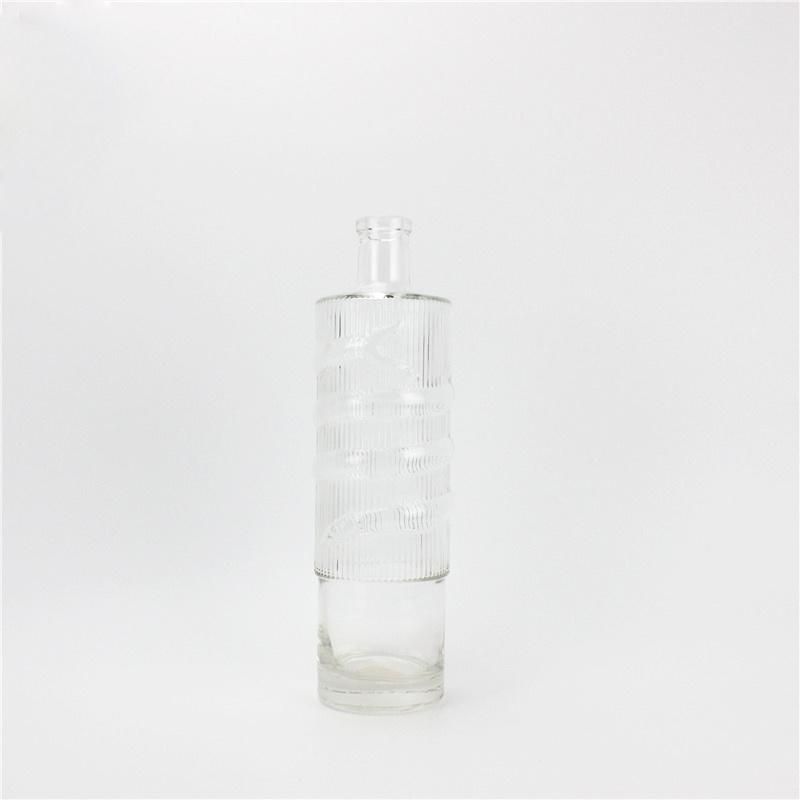 Empty 750ml 500ml Crystal Gin Rum Liquor Glass Bottle for Spirit