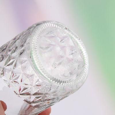 Wholesale Diamond Shape Caviar Sauce Glass Jam Jar 450ml Jar
