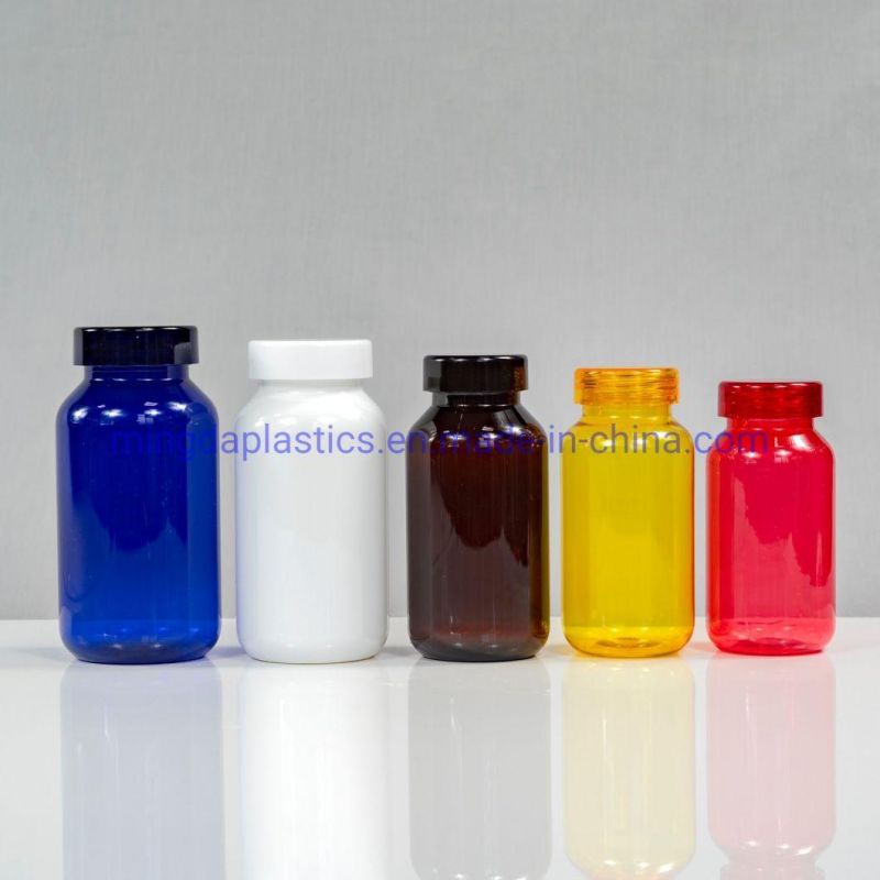 Pet 300ml Prescription/Supplement Packaging/Food Grade Plastic Medicine Sloping Shoulder Bottle