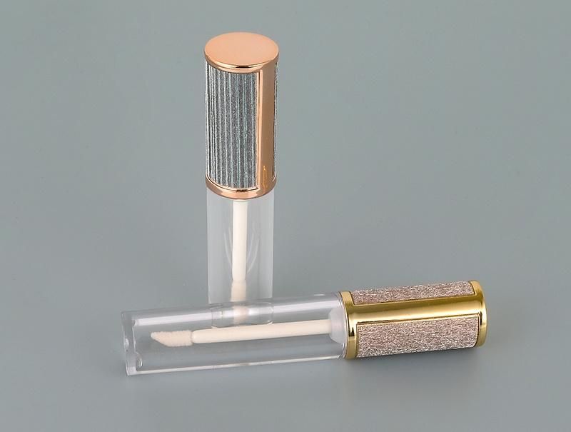 High-Grade Lip Gloss Containers Tube Rhinestone Gold Silver Liptint Bottle with Applicator Private Label Lip Gloss Wand Tube