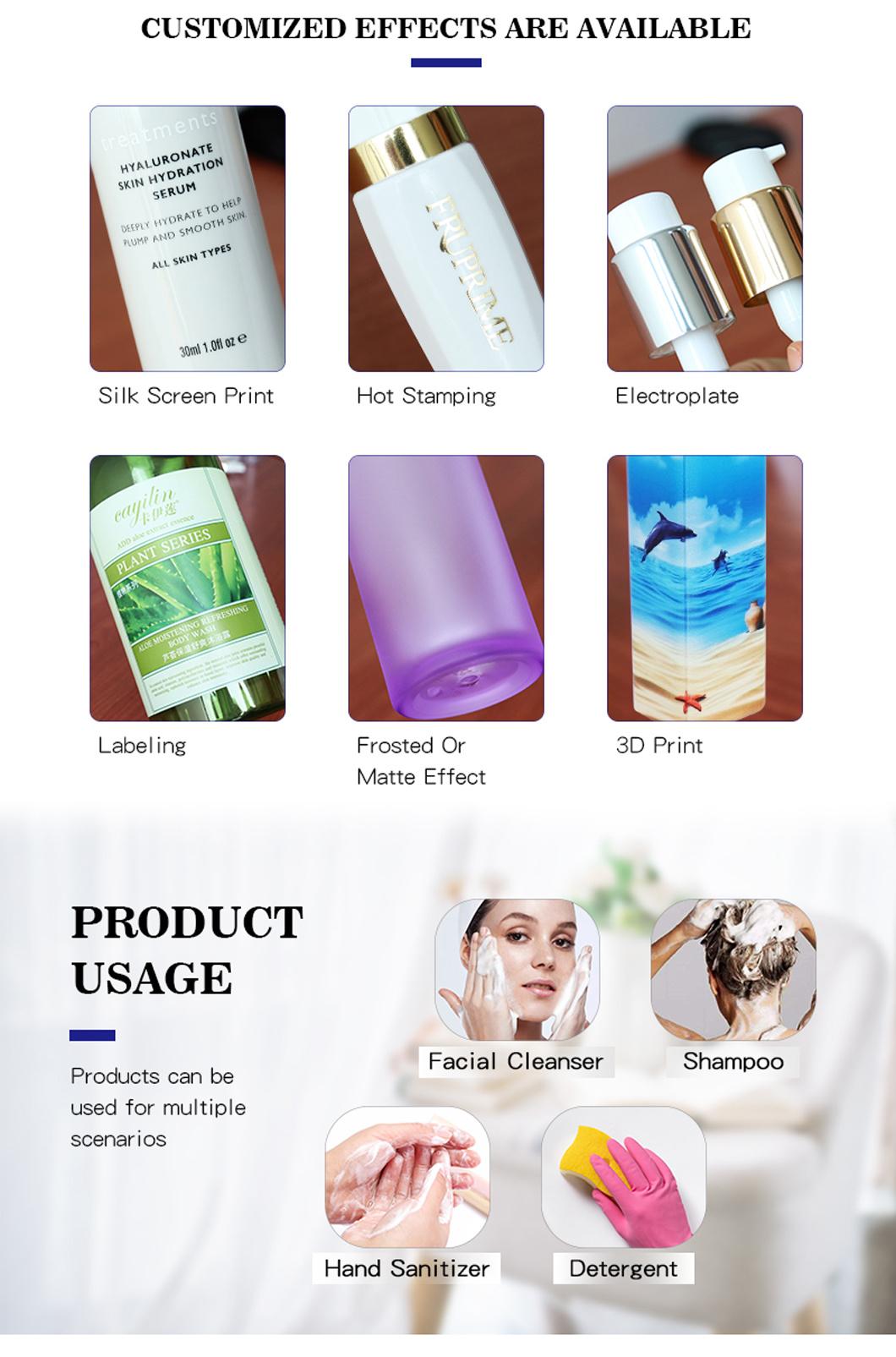 OEM Sprayer Skin Care Product Customize Custom Face Wash Pump Foam Bottle in China