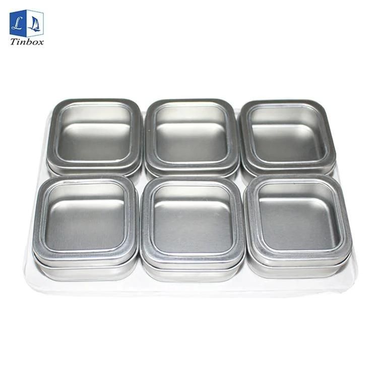 Square Mini Size Pill Case Tinplate Box Cosmetic Tin Cans