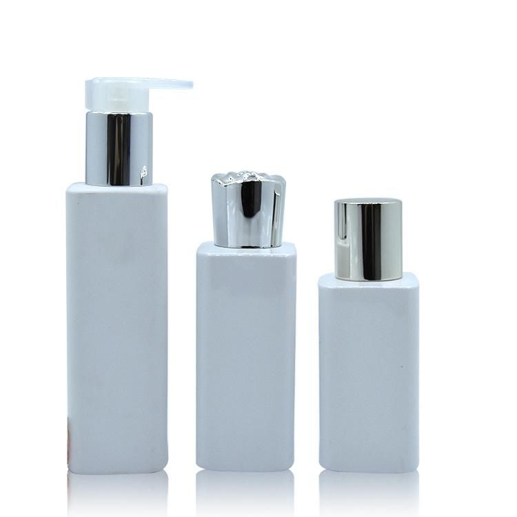 Square Clear Froasted Empty Cosmetic Plastic Hair Oil Bottles