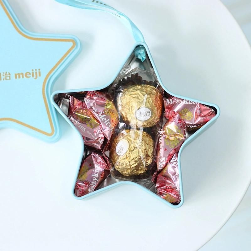 Gift Box Chocolate Bar Packaging Paper Box with Window and Ribbon Sweet Candy Dessert Custom Design Eco-Friendly Environmental