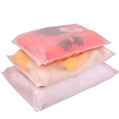 Custom Matte Print PE Zip Lock Poly Zip Lock Frosted Plastic Packaging Bag for Clothes