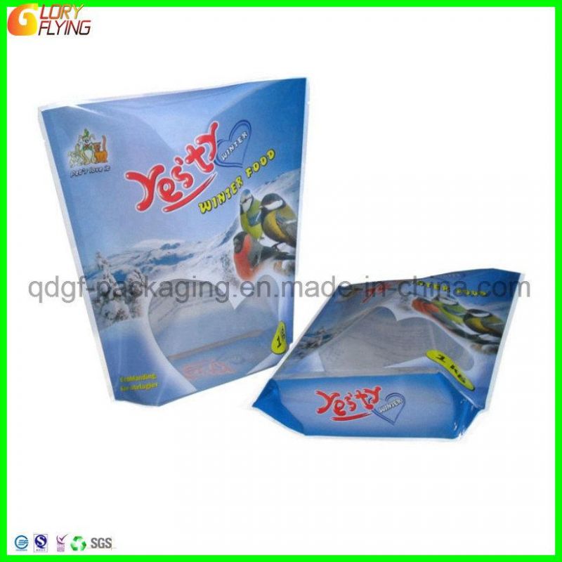 Stand up Plastic Zipper Bag for Packing Bird Foods/ Food Packaging