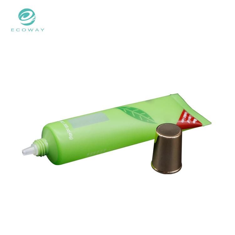 Factory Price Empty Green Round Liquid Foundation Cosmetic Packaging Tube with Needle Nose