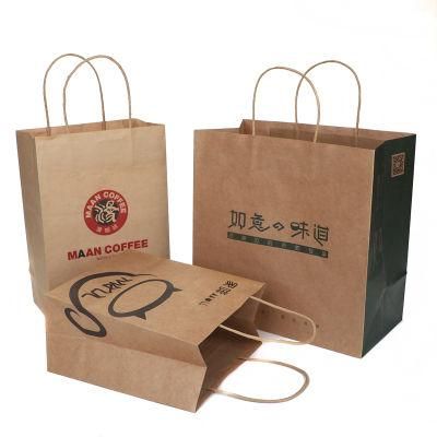 Vitality Factory Manufacture High Quality Brown Shopping Paper Bag with Twist Handle Cheap Cowhide Clothing Sneaker Paper Bag Kraft Paper Bag