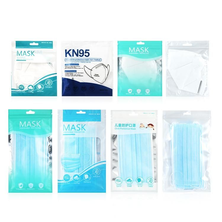 Custom Printed Surgical N95 KN95 Face Mask Packaging Bag