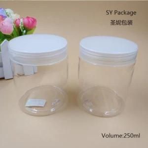 250ml Pet Plastic Wide Mouth Container for Food Packaging