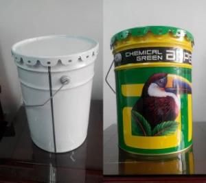 20L Color Painted Barrel, with Flower Edge, Lid and Handle,
