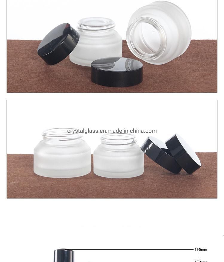 30g 50g Frosted Glass Cosmetic Jars Wholesale