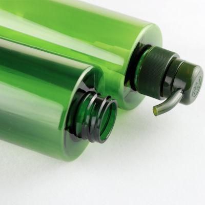 Clear Green Empty 500ml Custom Logo Lotion Bottle Hotel Pet Foam Soap Plastic Pump Bottles for Shampoo