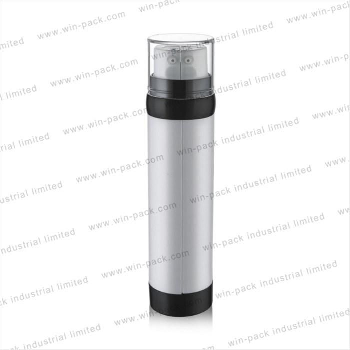 Winpack Hot Product Unique Shaped Dual Chamber Tube Bottles for Cosmetic Package 100ml Airless Double Serum Bottle 50ml*2 Dual Chamber Airless Bottle