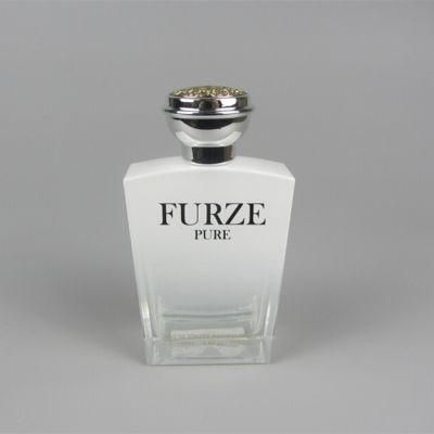 100ml Black Men White Metal Cap Empty Glass Perfume Bottle