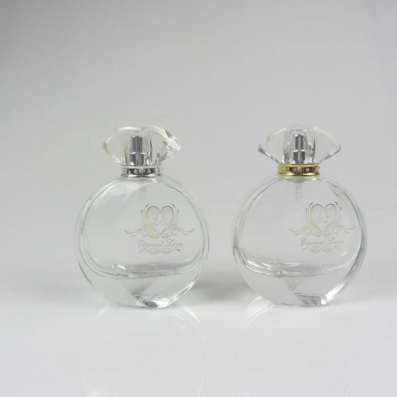Thick Glass Bottle Luxury Perfume Oil Bottles with Cover Lid